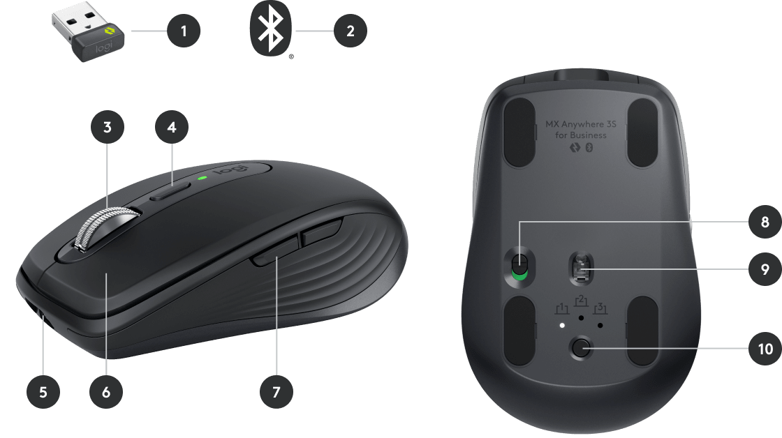 Елементи Logitech MX Anywhere 3S
