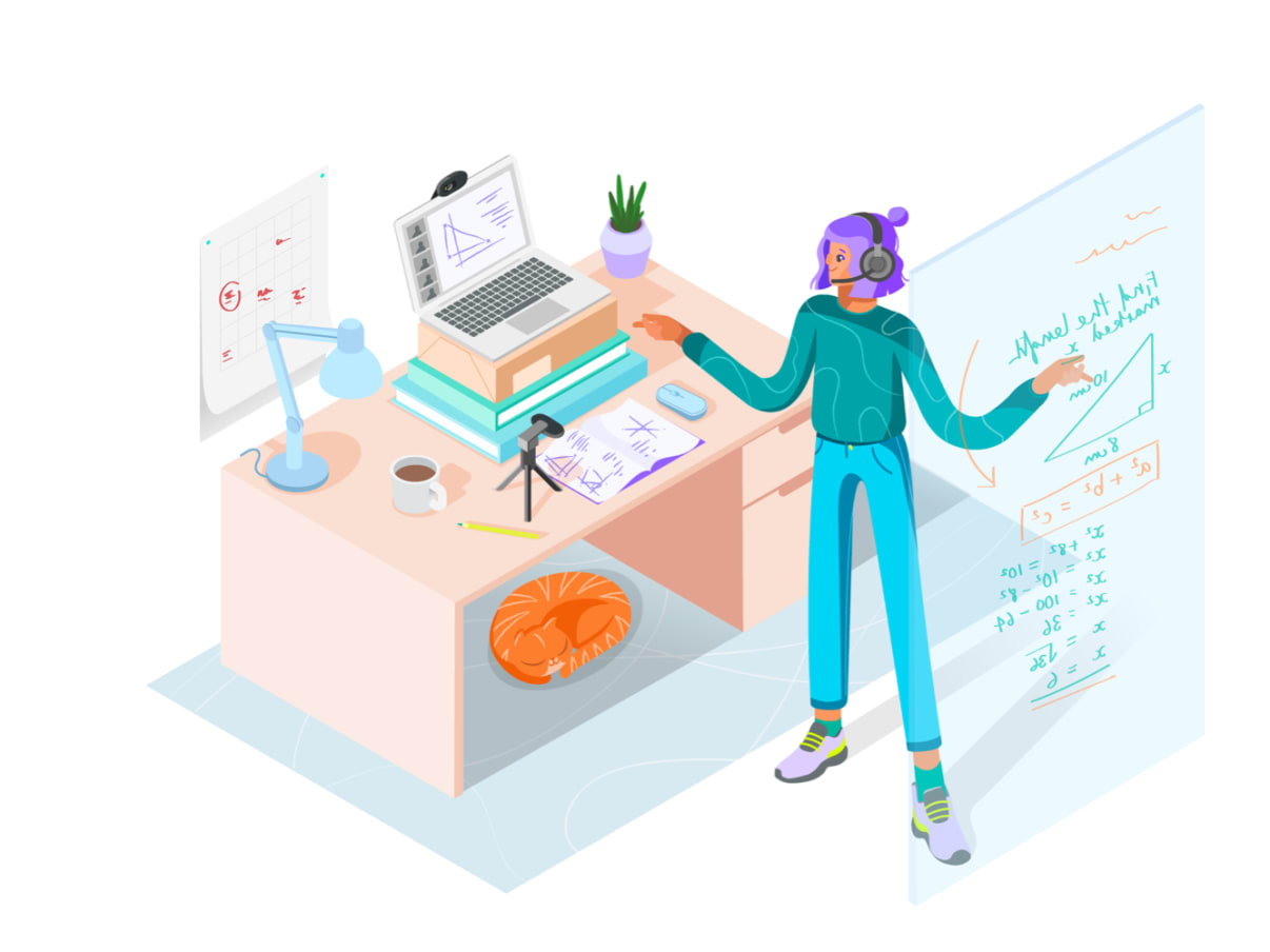 Laptop setup for whiteboarding