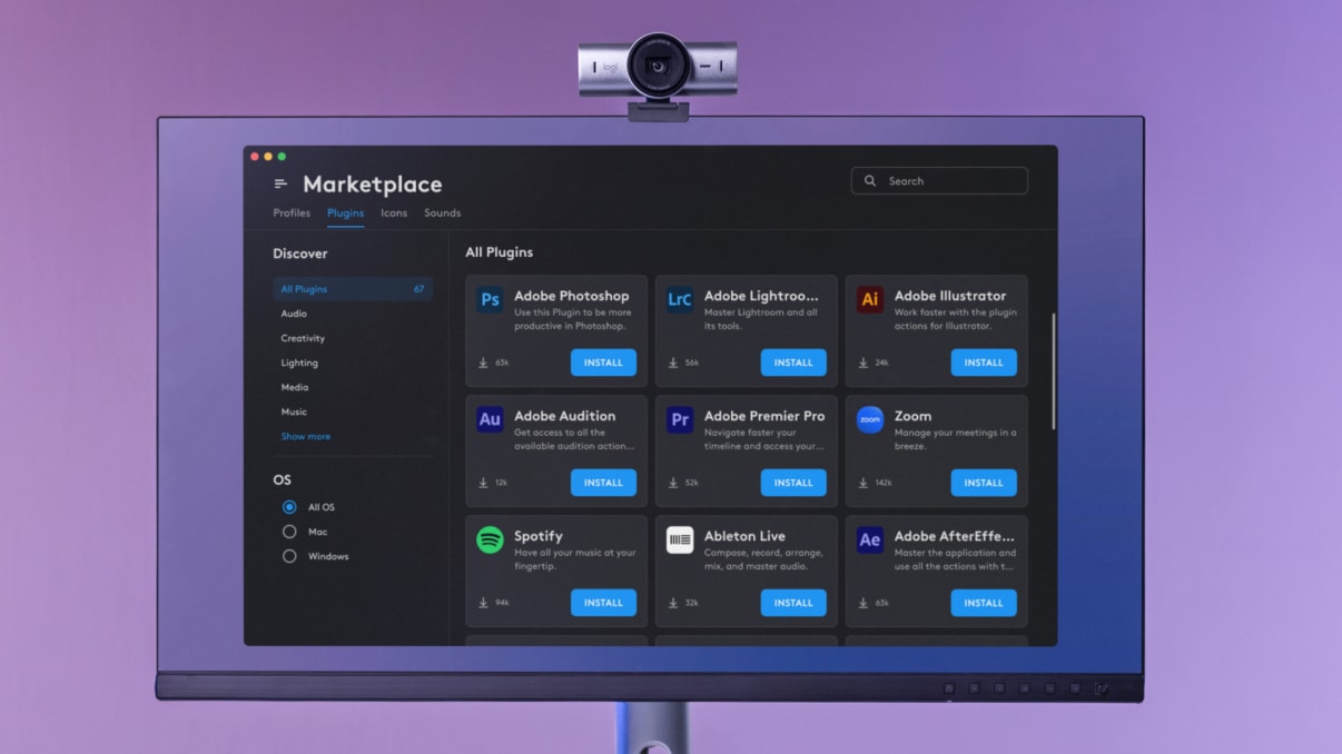 Marketplace screen