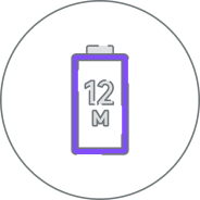 12 month battery icon