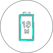 Symbol: 18 Monate Batterielaufzeit