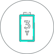 ikona trzyletniej żywotności baterii
