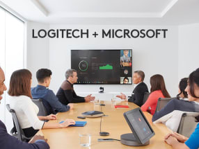 Group of people in a video conference meeting