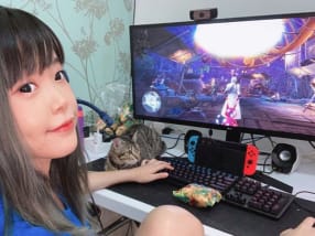 Child playing computer games