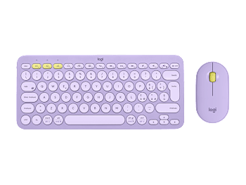 K380 MULTI-DEVICE-TASTATUR + M350 PEBBLE MAUS - Lavender Lemonade - Italiano (Qwerty)