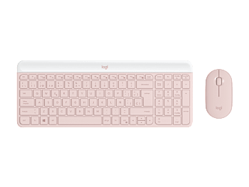 Combinación de teclado y mouse inalámbricos Slim Combo MK470 - Rosa - Español