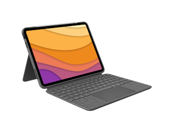 Combo Touch لجهاز iPad Air - رمادي أكسفورد - الإنجليزية البريطانية (كويرتي)