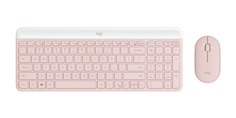 Combo de teclado slim e mouse sem fio MK470