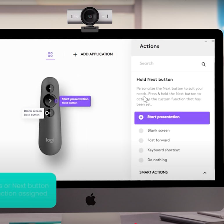 R500s Presentation Remote: Set custom button actions