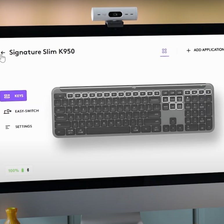 Signature Slim K950 Keyboard in Options+
