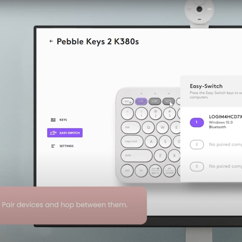 Pebble Keys 2 K380s: Switch Between Devices with Ease