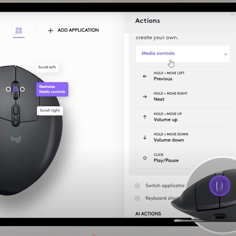 Activate & use gesture controls on the MX Ergo S