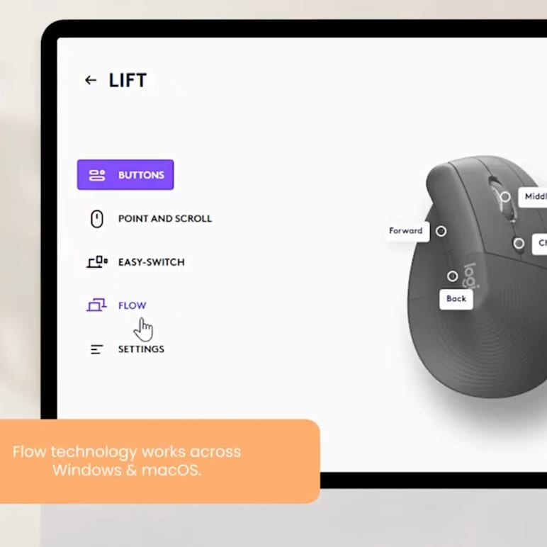 Navigate Between Two Computers with one Lift Vertical using Flow