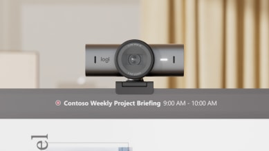 Webová kamera MX brio 705 for Business namontovaná na monitor