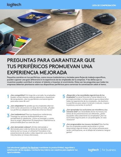 Lista de comprobación sobre cómo contribuir a la seguridad de los mouse inalámbricos y las palabras clave para los empleados que trabajan desde casa