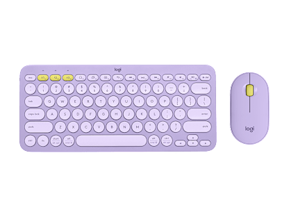 K380 MULTI-DEVICE KEYBOARD + M350 PEBBLE MOUSE - Lavender Lemonade - English
