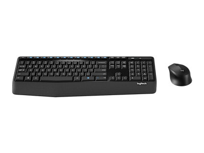MK345 Comfort Wireless Keyboard and Mouse Combo - Black - English