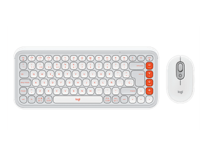 POP Icon Combo - Blanco crudo y naranja - Español (QWERTY)