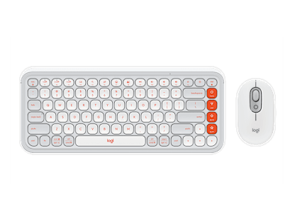 POP Icon Combo - Putih pucat & Oranye - Inggris AS (QWERTY)