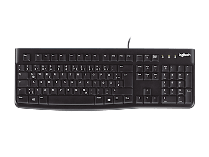 لوحة مفاتيح سلكية K120 - الإنجليزية الدولية (QWERTY)