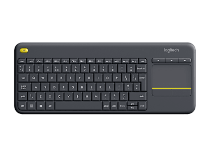 K400 Plus Wireless Touch Keyboard - Black - US International (Qwerty)