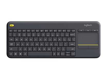 K400 Plus Wireless Touch Keyboard - Black - English