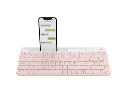 K580 Slim Multi-Device Wireless Keyboard - โรส - อังกฤษ