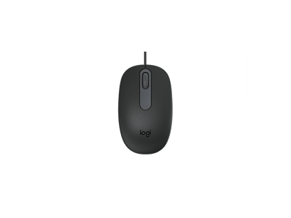 Logitech M86 Corded Mouse - 石墨黑 - 英文