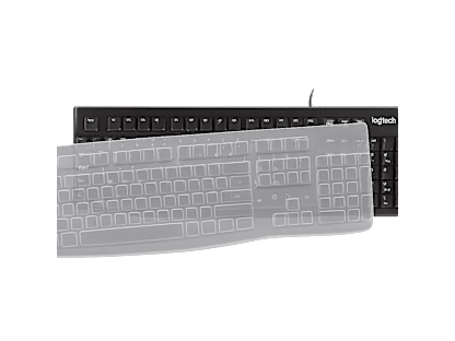 Silicon Cover for Logitech K120 Keyboard - BLACK