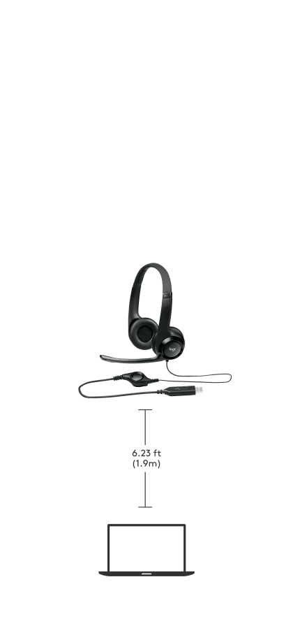 logitech usb computer headset h390