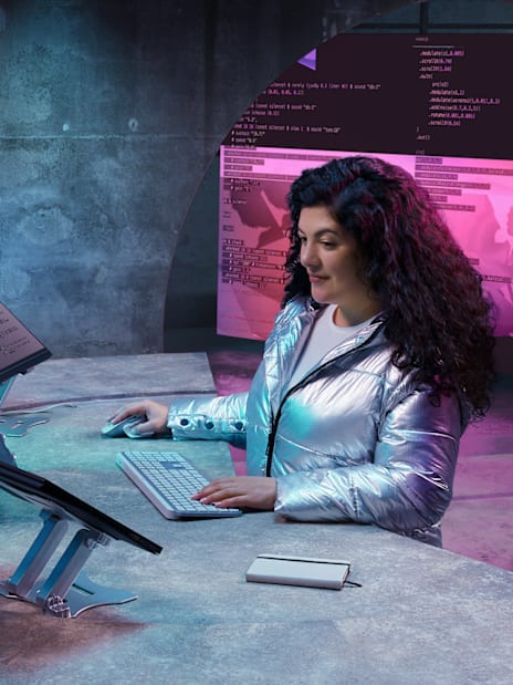 Person using MX Keyboard and mouse