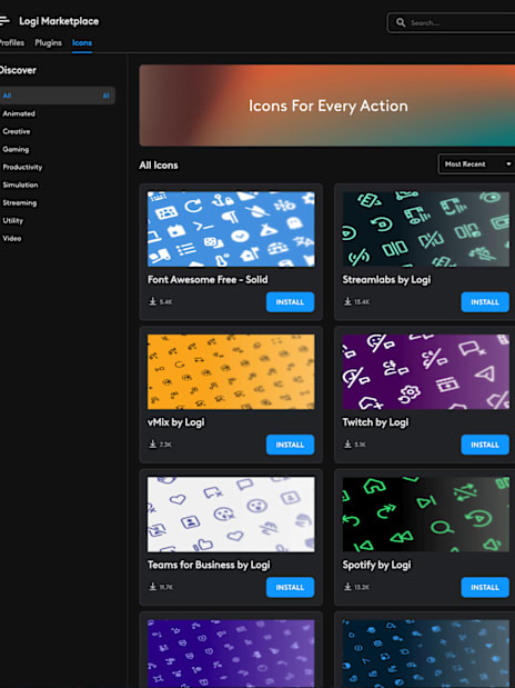 Custom icon packs in Marketplace