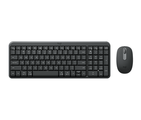 Logitech mk250 grafitni komplet tipkovnica in miška pogled od zgoraj