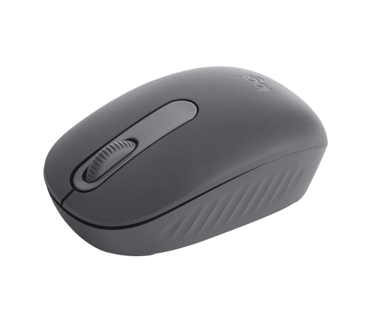 Logitech m196 črna bluetooth brezžična optična miška iz poševnega pogleda