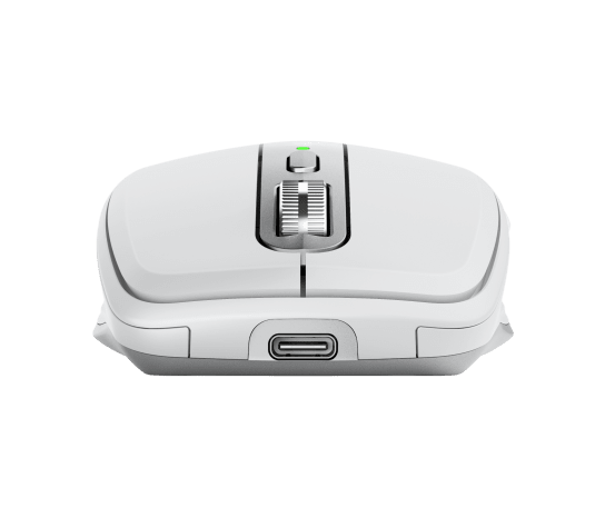 USB-C порт и колесо MagSpeed Logitech MX Anywhere 3S for Mac Pale Grey