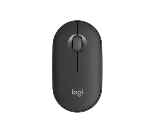 Logitech pebble 2 m350s grafitna brezžična miška pogled od zgoraj