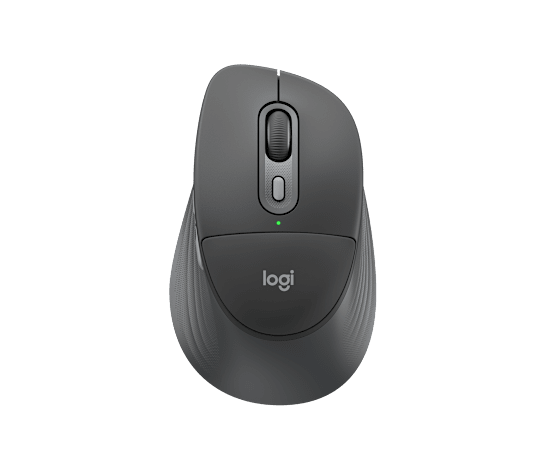 Logitech signature comfort plus m850 l grafitna bluetooth miška pogled od zgoraj