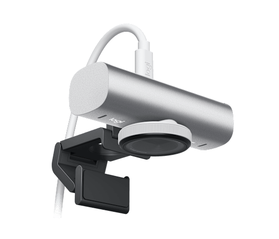 Logitech MX Brio Pale Gray Adjustable Webcam