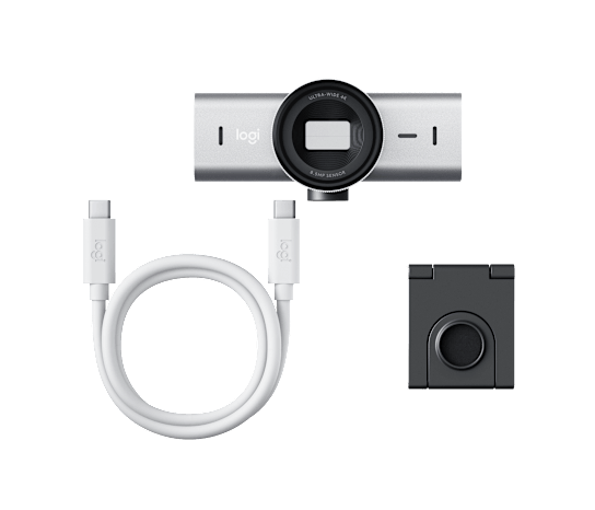 Logitech MX Brio Pale Gray Box Contents