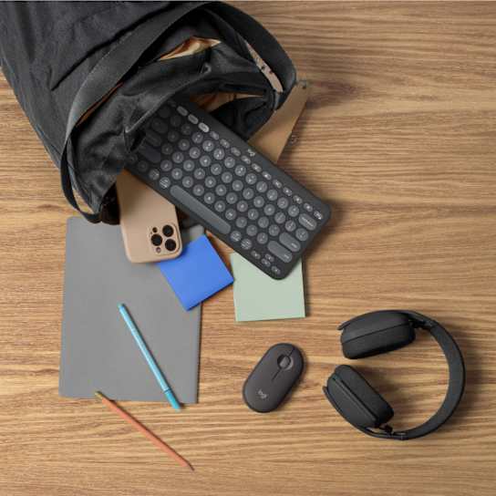 Logitech pebble 2 m350s grafitna miška za delo na več napravah