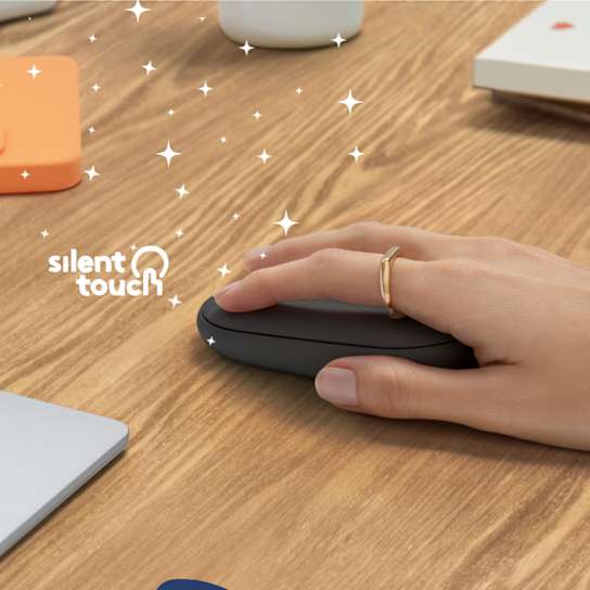 Logitech pebble 2 m350s grafitna bluetooth miška s tehnologijo silent touch