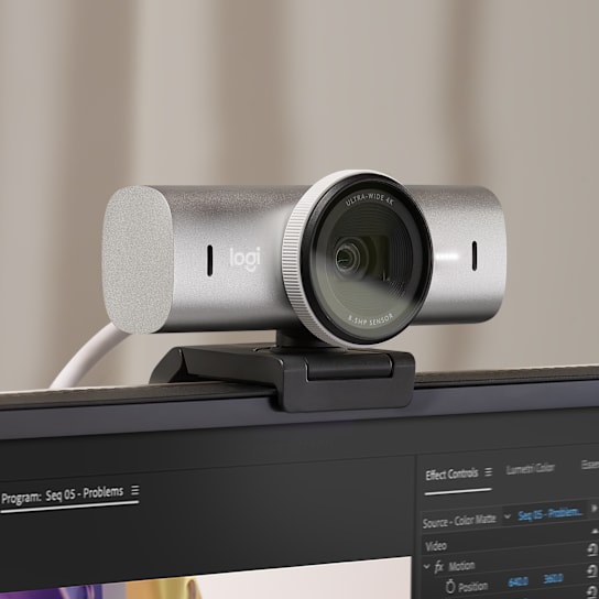 Logitech MX Brio Pale Gray 8.5MP Camera Sensor