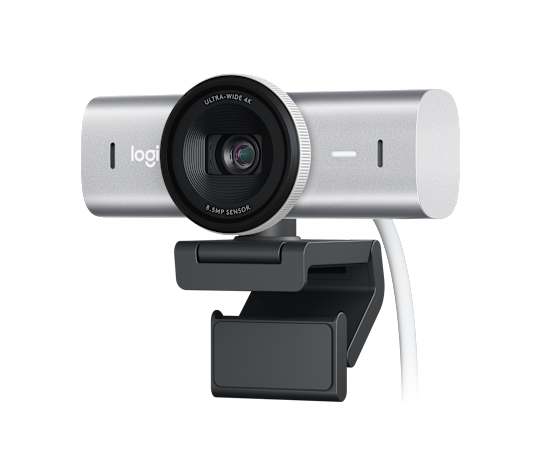 Logitech MX Brio Ultra HD 4K Webcam with Noise Reducing Microphones, AI-Enhanced Image Quality, Privacy Protector and USB-C Connection - Graphite