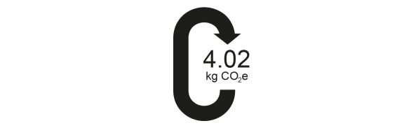 Carbon impact logo containing 4.02kg CO2e