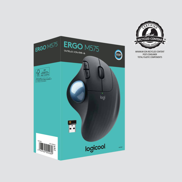 リサイクル認定付きのErgo M575パッケージ