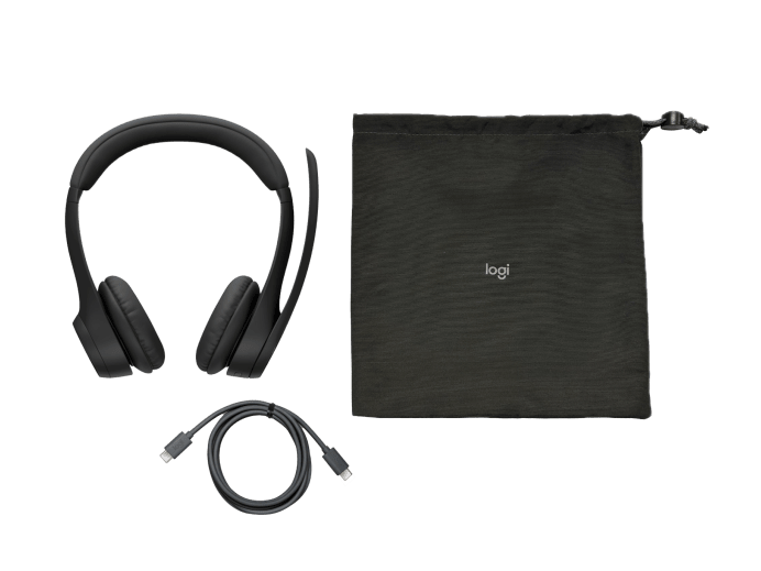 Logitech zone 305 | ms teams certificirane | bluetooth 5. 3 | usb sprejemnik | črne | poslovne slušalke 4 Logitech zone 305 komplet z etuijem in usb-c kablom