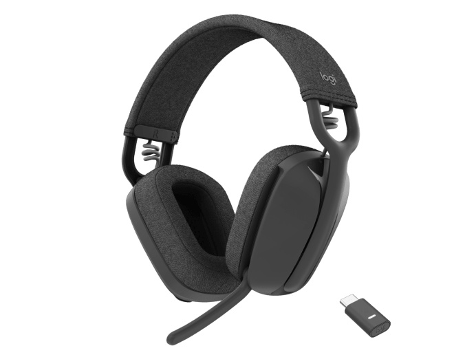 Logitech zone vibe wireless for business grafitne slušalke z mikrofonom in usb-c sprejemnikom