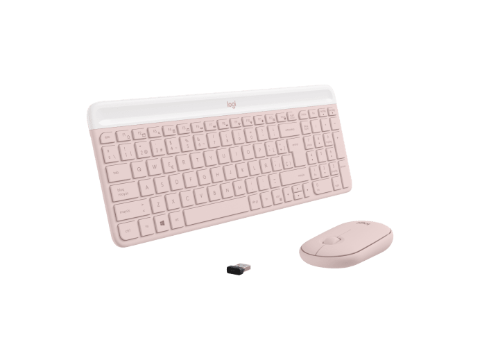 Kit di mouse e tastiera wireless ultrasottili MK470 Visualizza 3