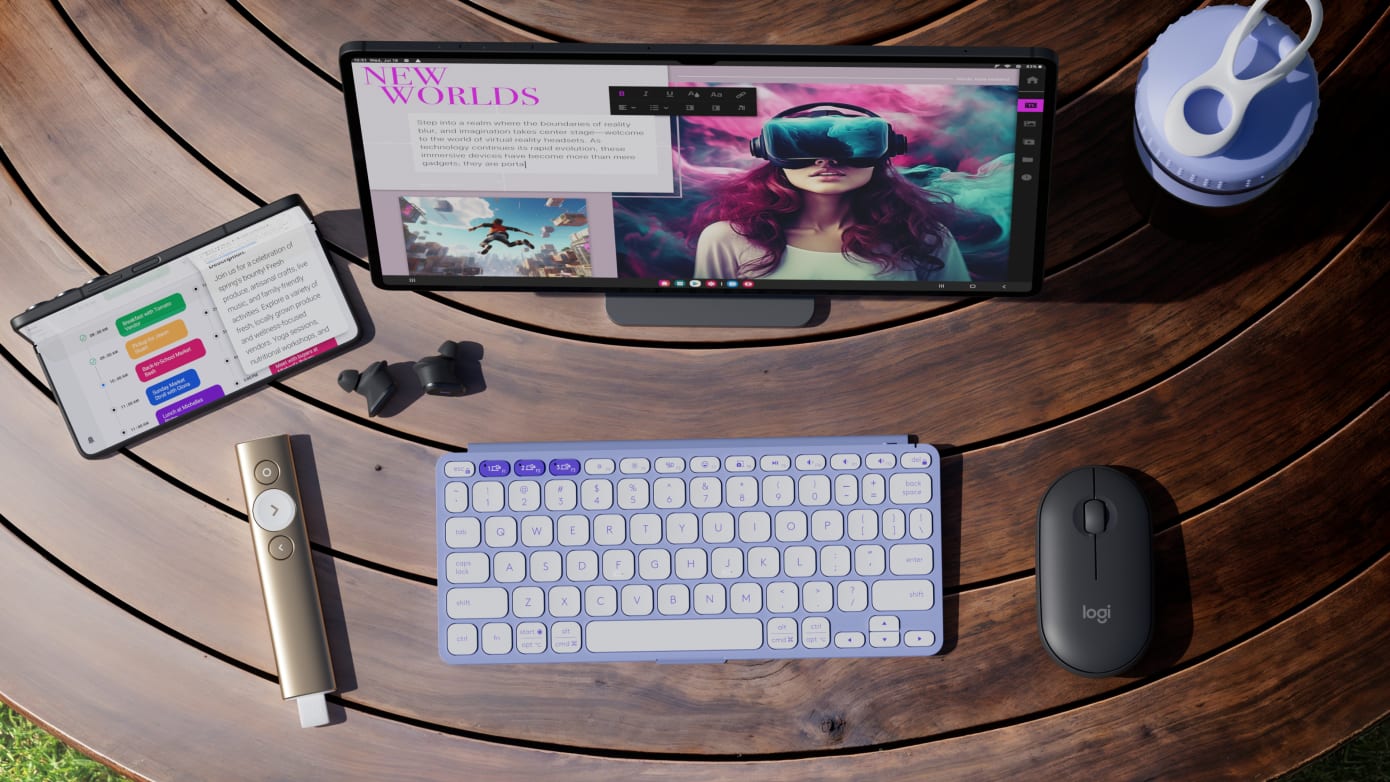 Logitech 羅技 Keys to Go 2 藍牙鍵盤 便攜無線鍵盤 - 繁體, 紫