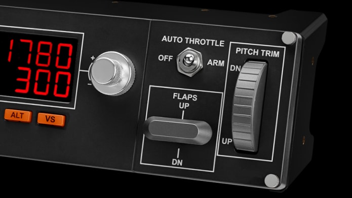 flight simulation autopilot controller with pitch trim